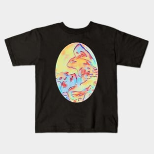 Abstract oval pastels Kids T-Shirt